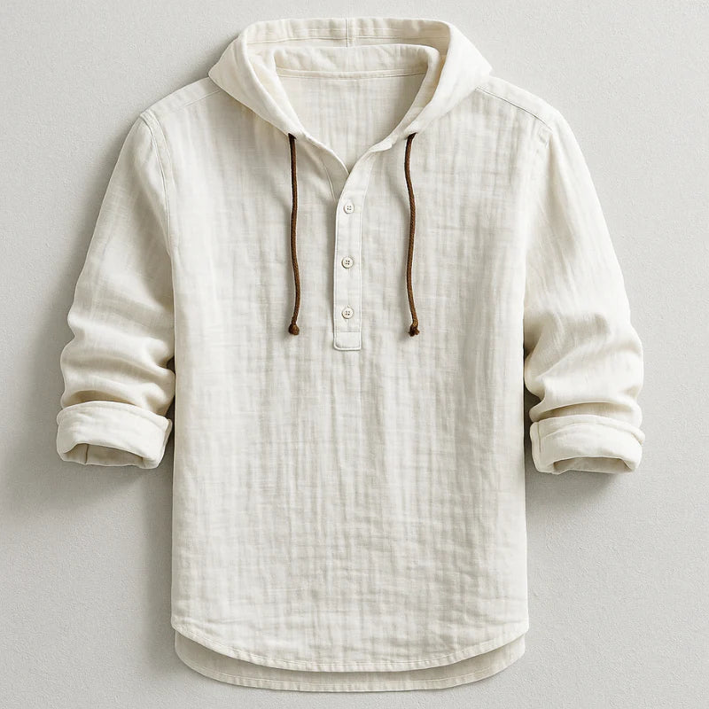 Camisa con capucha de algodón