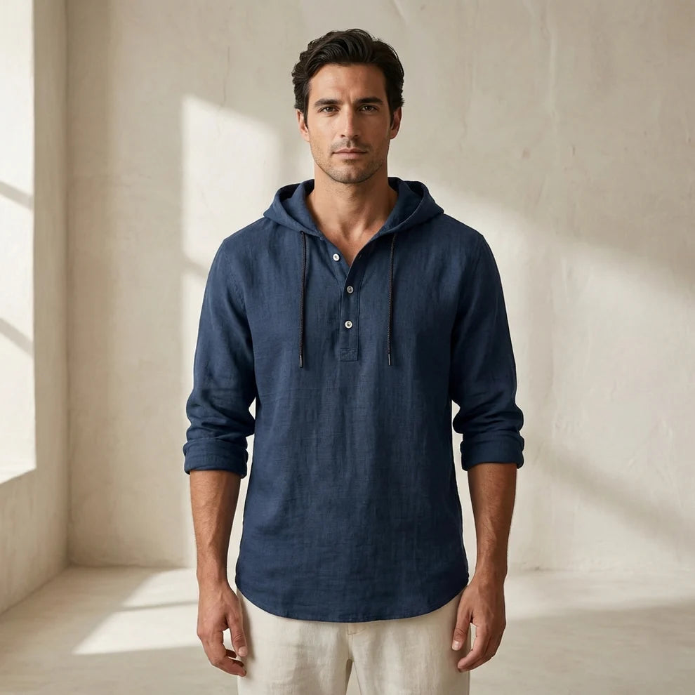 Camisa con capucha de algodón