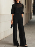Conjunto elegante de tres piezas en negro